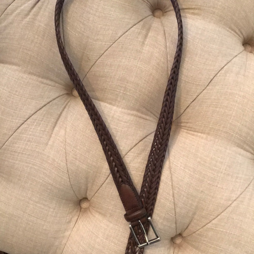Men’s braided brown belt.